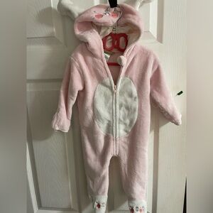 NEW Pink Bunny Hooded Kids One Piece